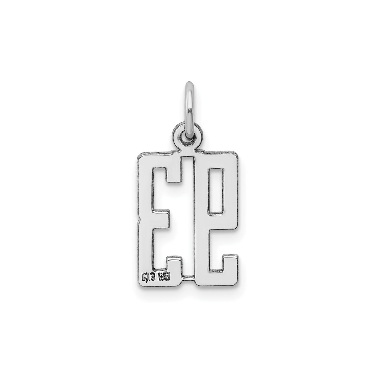 Sterling Silver Pendant with Bold Cutout Number 93, Modern Unisex Numeric Charm