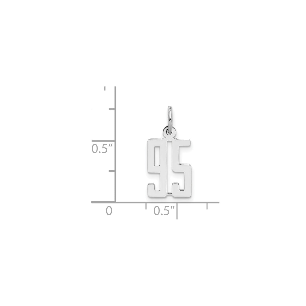 Sterling Silver Pendant, Bold Block 915 Number Design, El Paso Area Code Jewelry