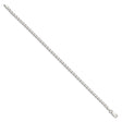 925 White Gold 3.15 mm Polished Chain Anklet, Solid
