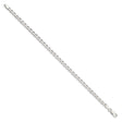 925 White Gold 4.15 mm Polished Chain Bracelet, Solid