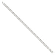 925 White Gold 4.65 mm Polished Chain Bracelet, Solid