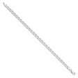 925 White Gold 4.65 mm Polished Chain Bracelet, Solid