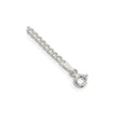 925 White Gold 2.3 mm Curb Chain Bracelet, Polished shown for scale