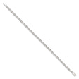925 White Gold 3.2 mm Curb Chain Bracelet, Polished
