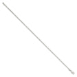 925 White Gold 2 mm Polished Chain Anklet, Solid