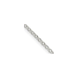 925 White Gold 2 mm Polished Chain Necklace, Solid alternate angle