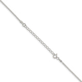 925 White Gold 1.5 mm Polished Chain Necklace, Solid detail view