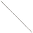 925 White Gold 3 mm Polished Chain Bracelet