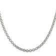 925 White Gold 4.25 mm Polished Chain Necklace