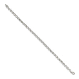 925 White Gold 4.25 mm Polished Chain Bracelet