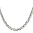 925 White Gold 6.5 mm Polished Chain Necklace