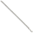 925 White Gold 6.5 mm Polished Chain Bracelet