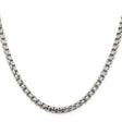 925 White Gold 5.2 mm Box Chain Necklace, Polished