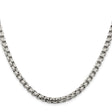 925 White Gold 5.2 mm Box Chain Necklace, Polished