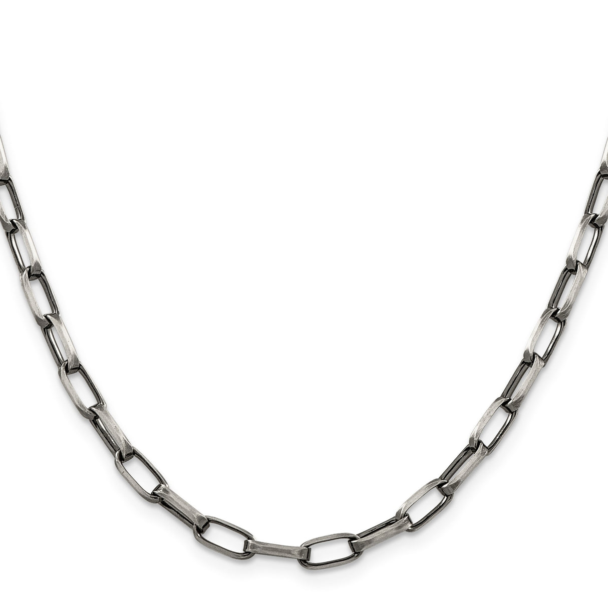 925 White Gold 4.8 mm Solid Chain Necklace