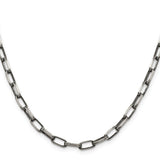 925 White Gold 4.8 mm Solid Chain Necklace