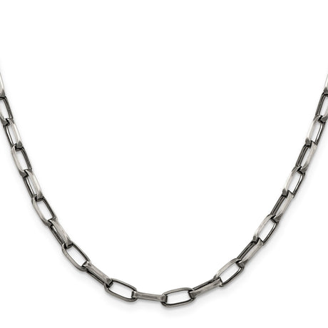 925 White Gold 4.8 mm Solid Chain Necklace