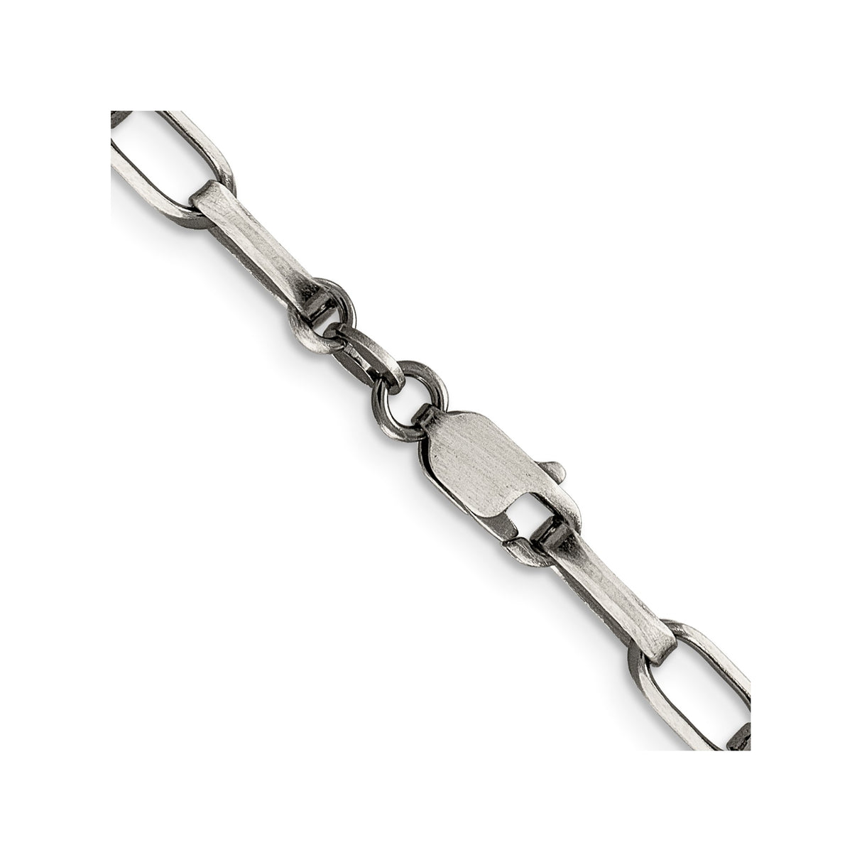 925 White Gold 4.8 mm Solid Chain Necklace alternate angle