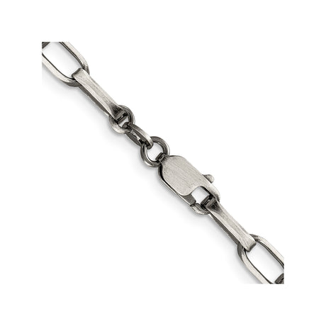 925 White Gold 4.8 mm Solid Chain Necklace alternate angle