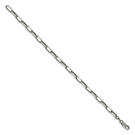 925 White Gold 4.8 mm Solid Chain Bracelet