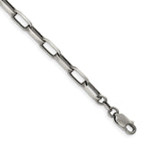925 White Gold 4.8 mm Solid Chain Bracelet shown for scale