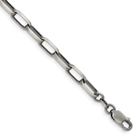 925 White Gold 4.8 mm Solid Chain Bracelet shown for scale