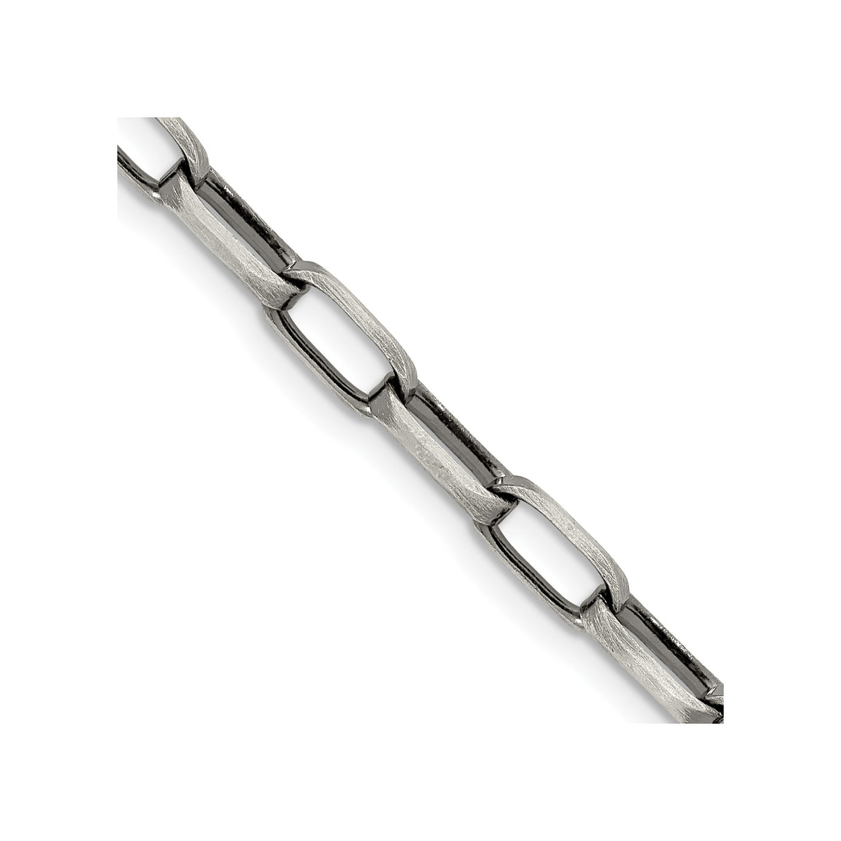 925 White Gold 4.8 mm Solid Chain Necklace detail view