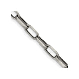 925 White Gold 4.8 mm Solid Chain Necklace detail view