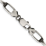 925 White Gold 8 mm Solid Chain Necklace alternate angle