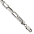 925 White Gold 8 mm Solid Chain Bracelet shown for scale