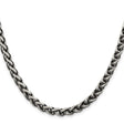 925 White Gold 6 mm Solid Chain Necklace