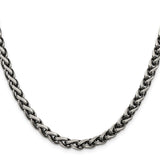 925 White Gold 6 mm Solid Chain Necklace