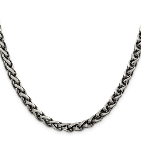 925 White Gold 6 mm Solid Chain Necklace