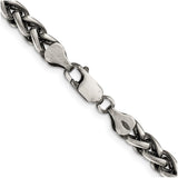 925 White Gold 6 mm Solid Chain Necklace alternate angle