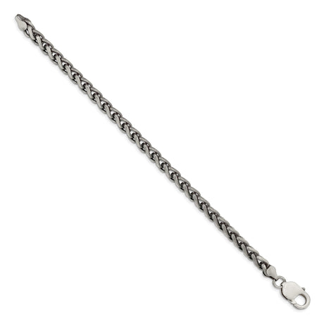 925 White Gold 6 mm Solid Chain Bracelet