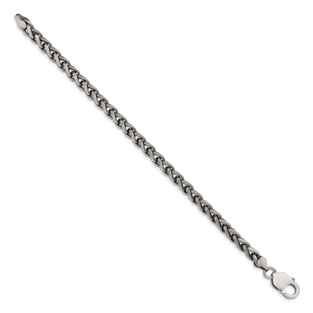 925 White Gold 6 mm Solid Chain Bracelet