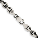 925 White Gold 7 mm Solid Chain Necklace alternate angle