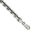 925 White Gold 7 mm Solid Chain Bracelet shown for scale