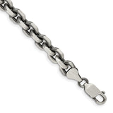 925 White Gold 7 mm Solid Chain Bracelet shown for scale