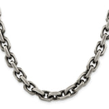 925 White Gold 8.6 mm Solid Chain Necklace