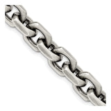 925 White Gold 8.6 mm Solid Chain Necklace detail view