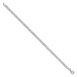 925 White Gold 3.5 mm Curb Chain Bracelet, Polished