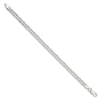925 White Gold 5.65 mm Curb Chain Bracelet, Polished