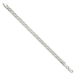 925 White Gold 6.25 mm Curb Chain Bracelet, Polished