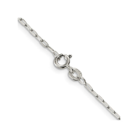925 White Gold 1.75 mm Polished Chain Necklace, Solid alternate angle
