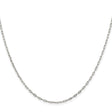 925 White Gold 1.75 mm Polished Chain Necklace
