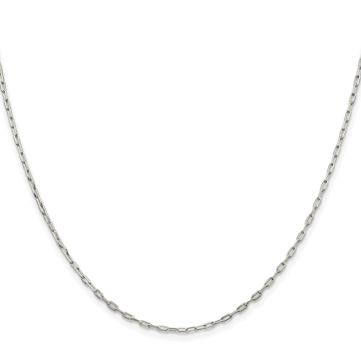 925 White Gold 1.75 mm Polished Chain Necklace