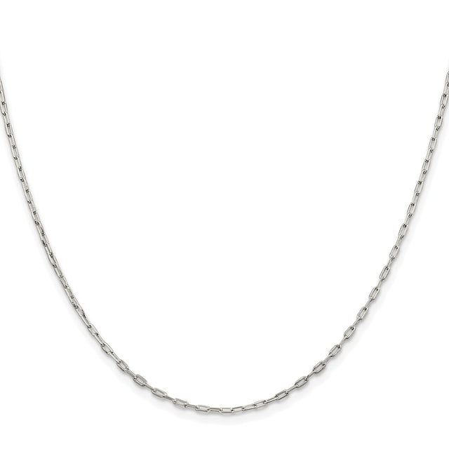 925 White Gold 1.75 mm Polished Chain Necklace