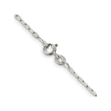 925 White Gold 1.75 mm Polished Chain Necklace alternate angle