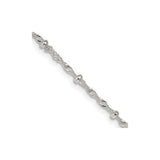 925 White Gold 2.5 mm Singapore Chain Necklace, Polished detail view